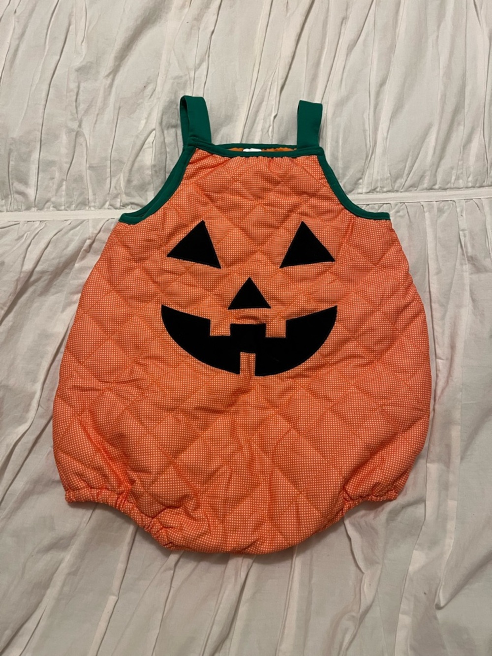Orange Pumpkin Jack-O'-Lantern Kids Costume Romper